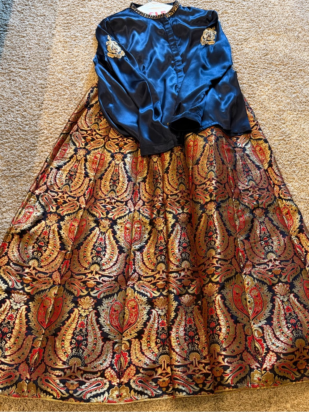 Banarasi skirt with top shirt